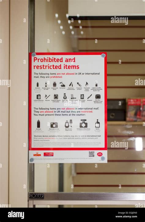 post office restricted items list.